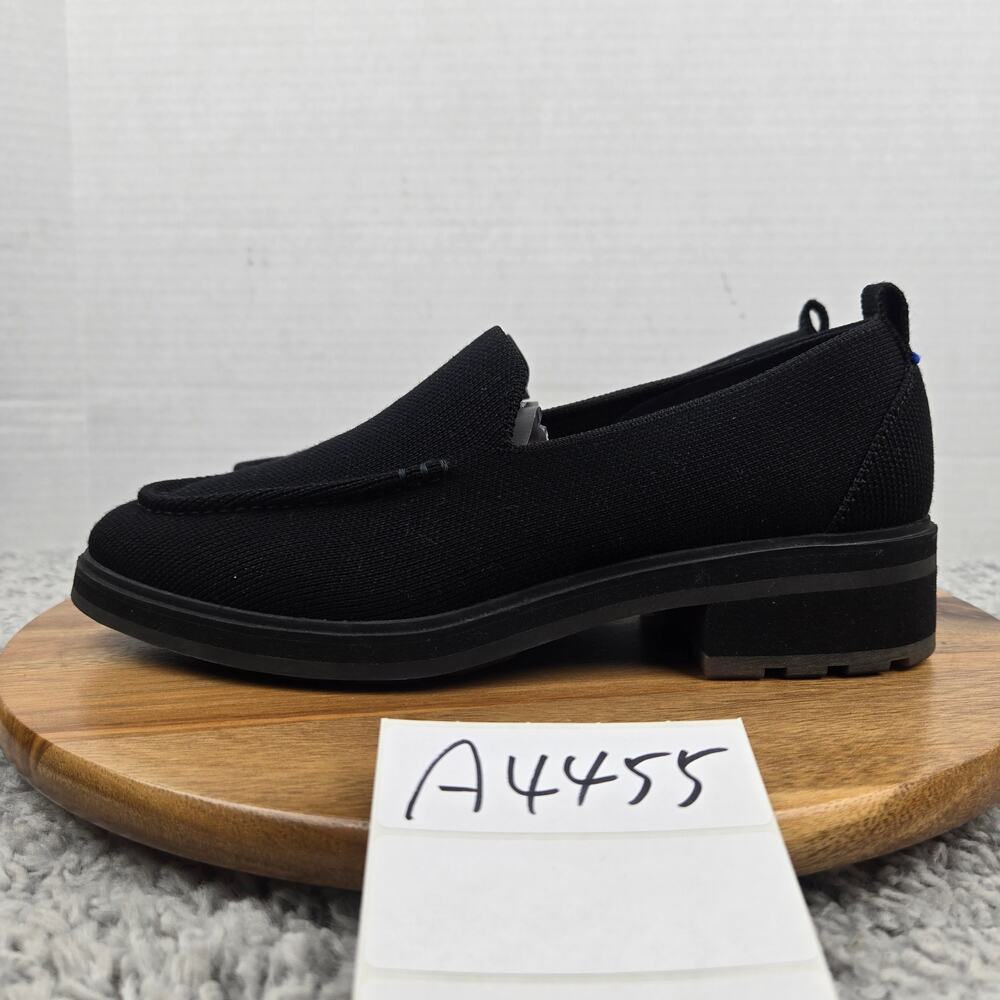Rothy's Women 8.5 The Lug Loafer Onyx Black Casual Lifestyle Casual Daily Loafer